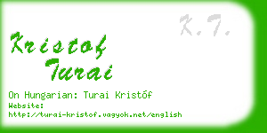 kristof turai business card